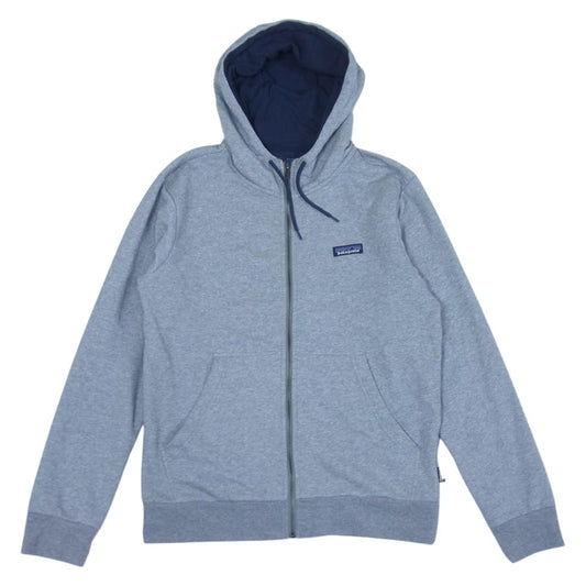 patagonia パタゴニア オーガニック コットン ジップ アップ スウェット パーカー 胸ロゴ グレー系 S【中古】