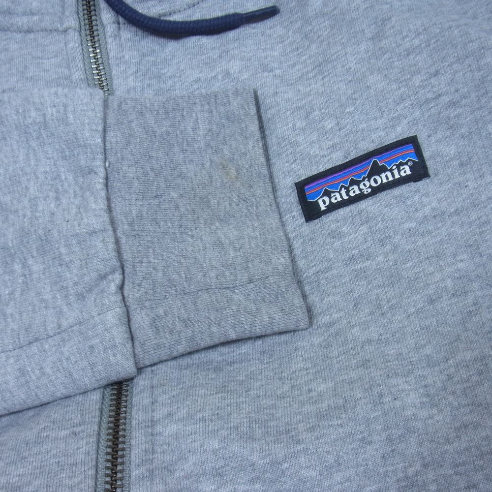 patagonia パタゴニア オーガニック コットン ジップ アップ スウェット パーカー 胸ロゴ グレー系 S【中古】