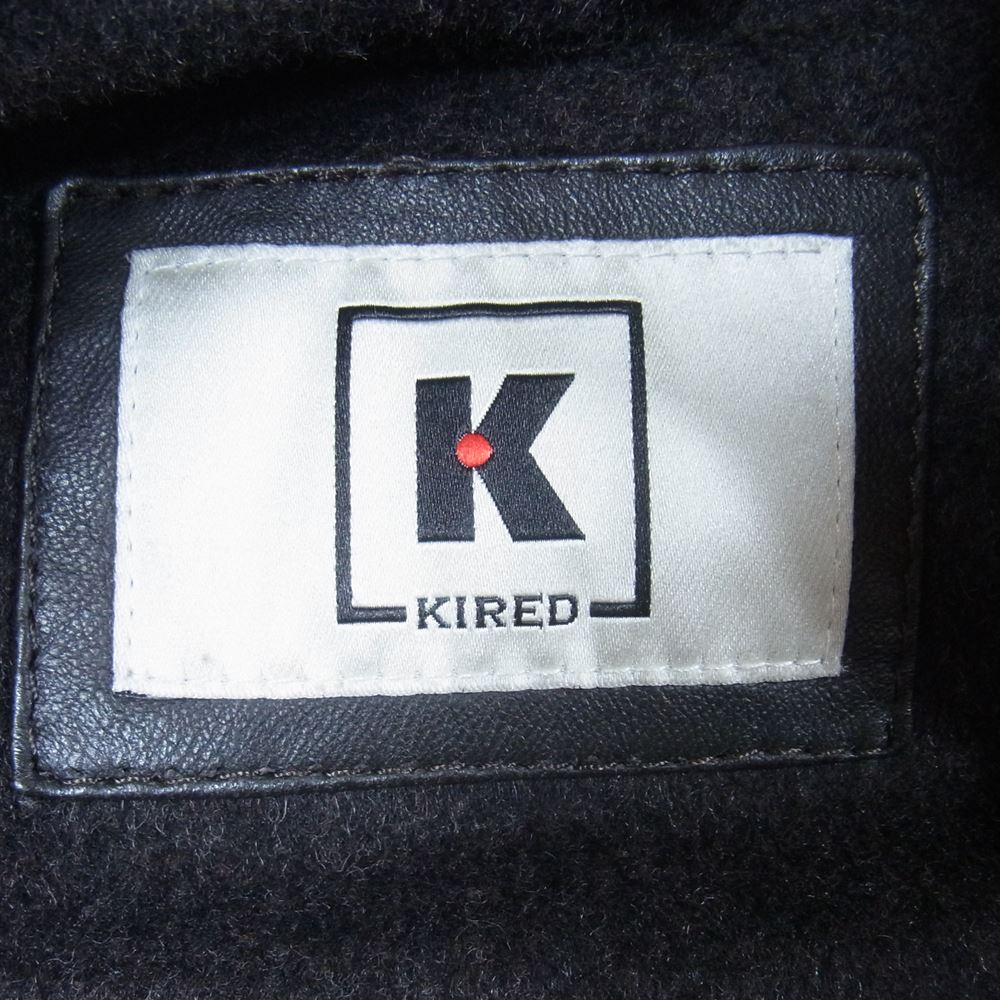 キーレッド lambskin レザー ジャケット ブラック系 48【中古】