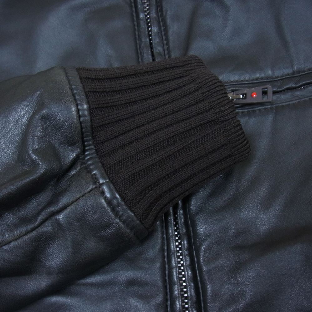 キーレッド lambskin レザー ジャケット ブラック系 48【中古】