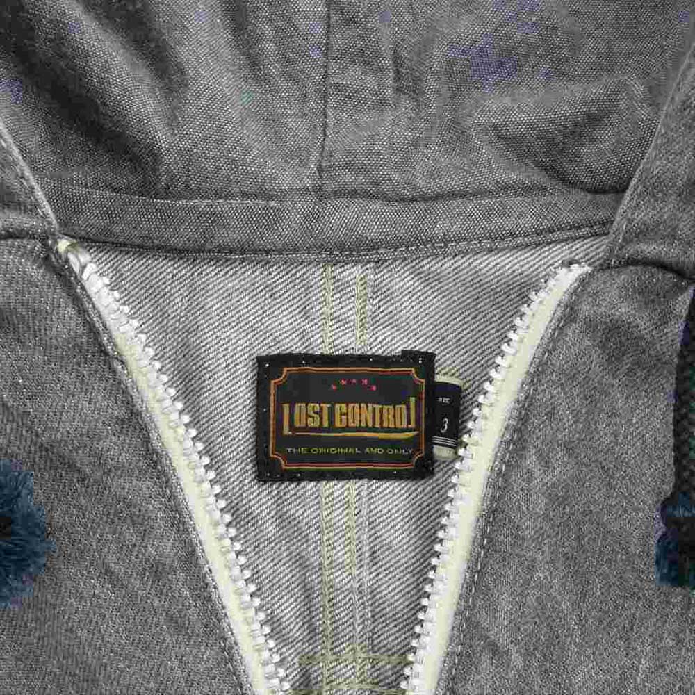 LOST CONTROL ロストコントロール L18S1-4023 FADED DENIM PARKERフーデット デニム パーカー ジャケット グレー系 3【中古】