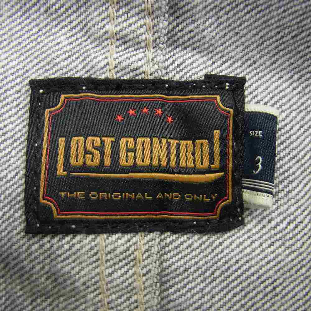 LOST CONTROL ロストコントロール L18S1-4023 FADED DENIM PARKERフーデット デニム パーカー ジャケット グレー系 3【中古】