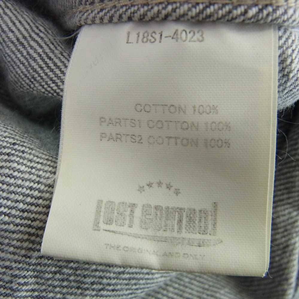 LOST CONTROL ロストコントロール L18S1-4023 FADED DENIM PARKERフーデット デニム パーカー ジャケット グレー系 3【中古】