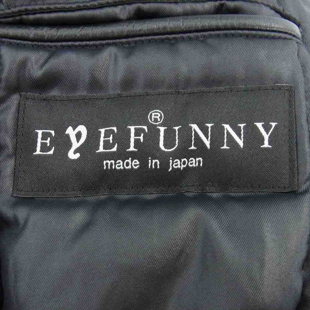 EYEFUNNY アイファニー レザー切替 中綿 ベスト ブラック ブラック系 M【中古】