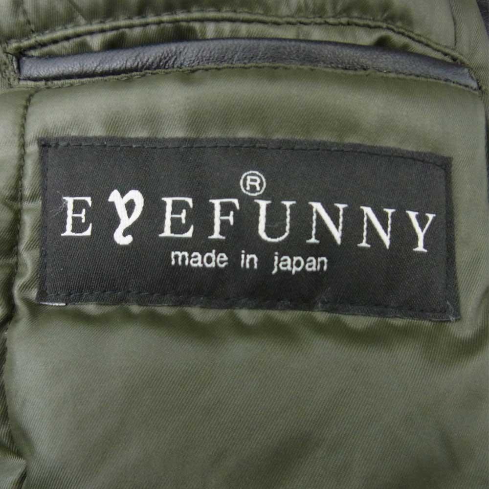 EYEFUNNY アイファニー レザー切替 中綿 ベスト カーキ カーキ系 M【中古】