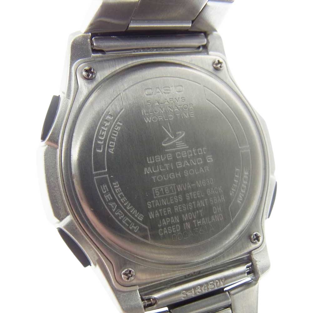 CASIO カシオ WVA-M630 マルチバンド6 タフソーラー アナデジ シルバー系【中古】
