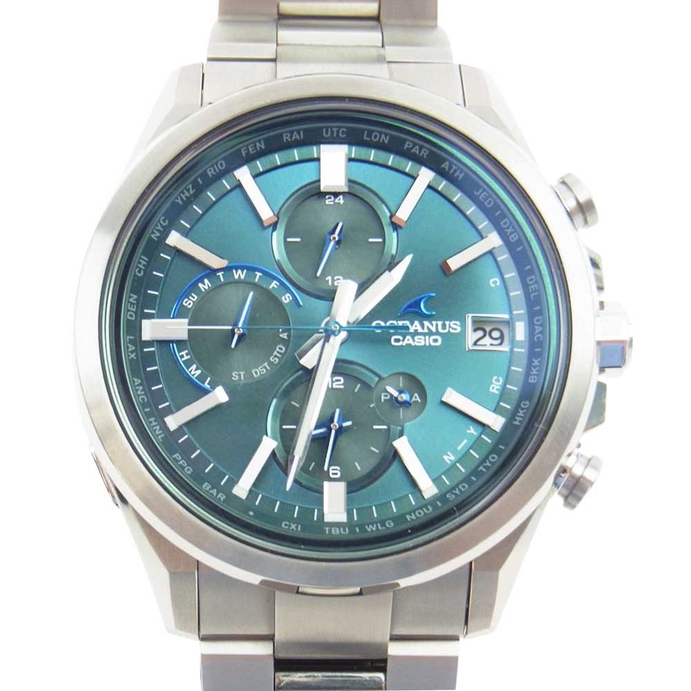CASIO OCEANUS カシオ オシアナス OCW-T4000C-3AJF Classic Line クラシックライン 電波 ソーラー ワールドタイム シルバー系【中古】
