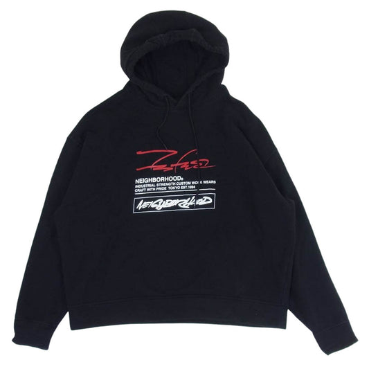 NEIGHBORHOOD ネイバーフッド 21AW 212UWFTN-CSM01 FL / C-HOODEDFutura Laboratories フューチュラ グラフィック プルオーバー スウェット パーカー ブラック系 XL【中古】