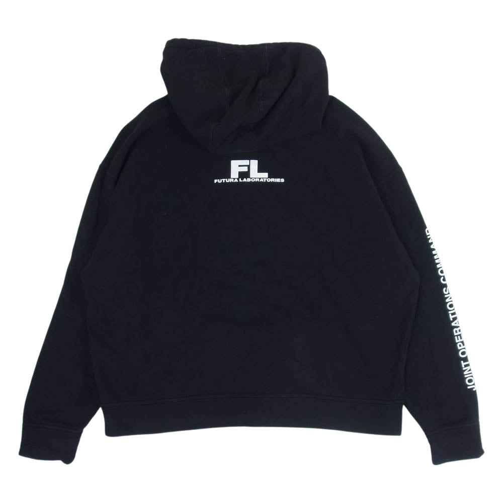 NEIGHBORHOOD ネイバーフッド 21AW 212UWFTN-CSM01 FL / C-HOODEDFutura Laboratories フューチュラ グラフィック プルオーバー スウェット パーカー ブラック系 XL【中古】