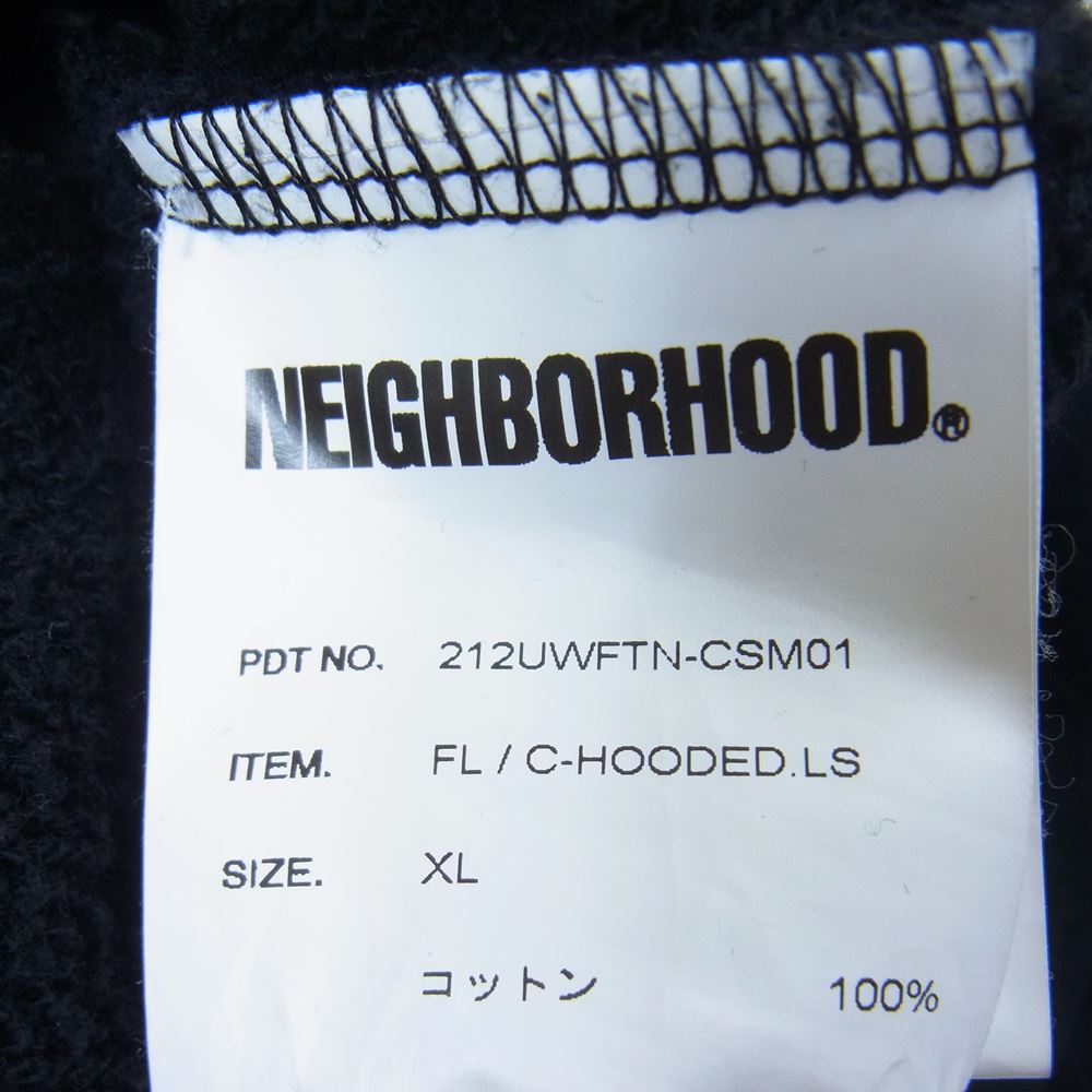 NEIGHBORHOOD ネイバーフッド 21AW 212UWFTN-CSM01 FL / C-HOODEDFutura Laboratories フューチュラ グラフィック プルオーバー スウェット パーカー ブラック系 XL【中古】