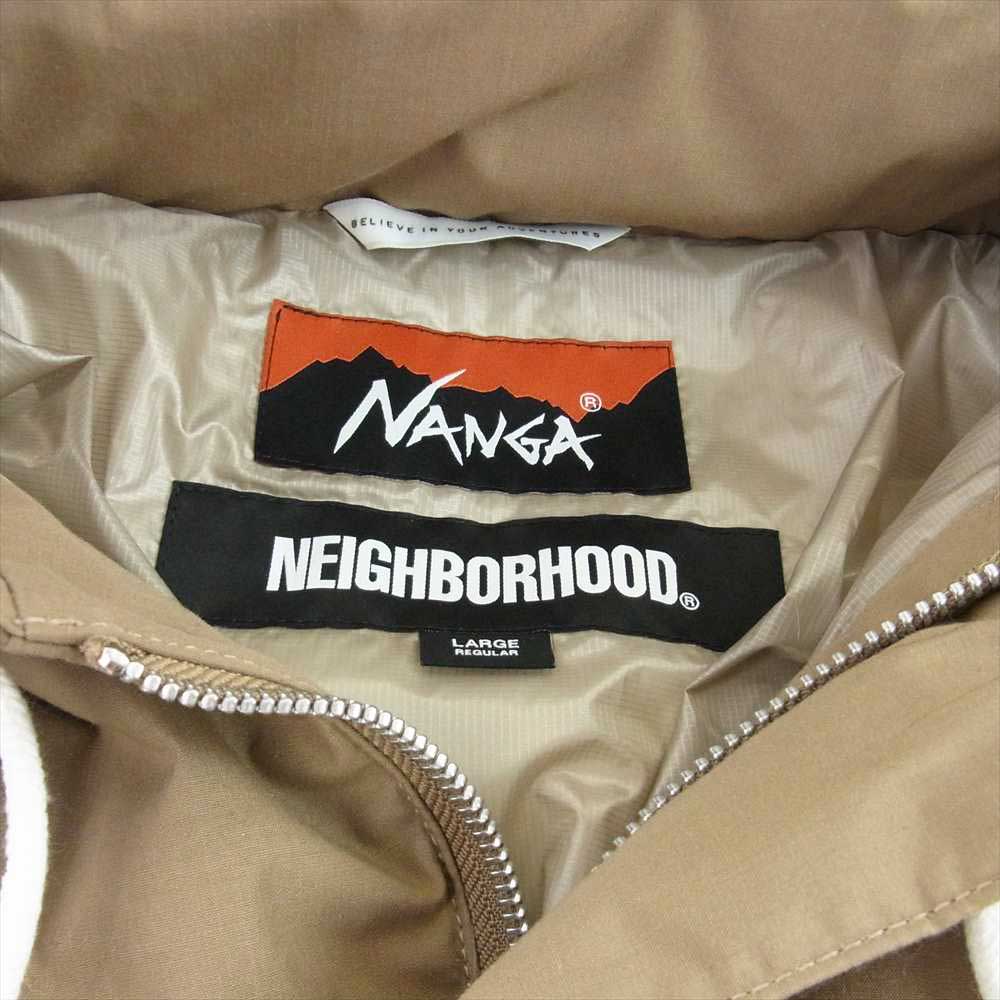 NEIGHBORHOOD ネイバーフッド 222NNNNN-JKM01 NANGA TAKIBI DOWN JK PE ナンガ タキビ ダウン ジャケット フーディ ライトブラウン系 L【新古品】【未使用】【中古】