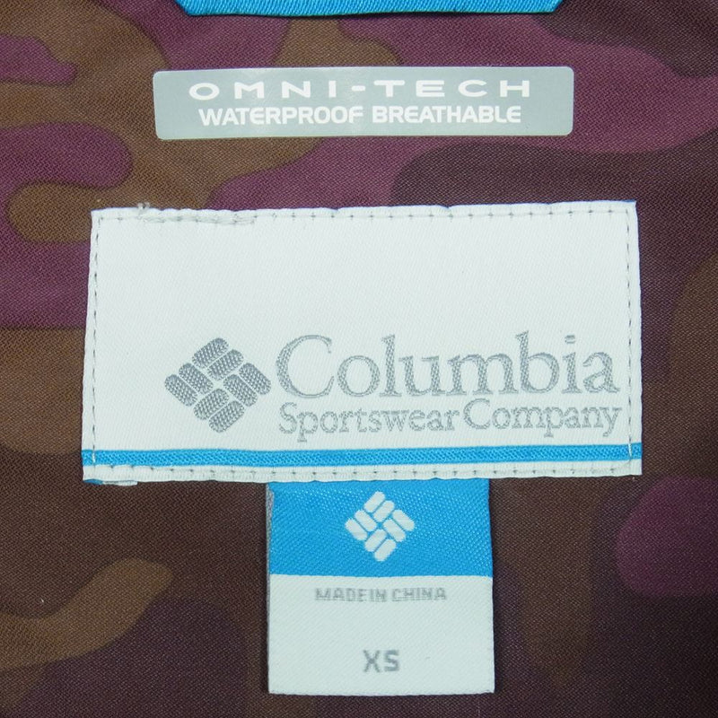 Columbia コロンビア 213 PM3060 OMNI-TECH 迷彩 カモフラ スノボ スノーボード ウエア ジャケット パープル系 カーキ系 XS【中古】