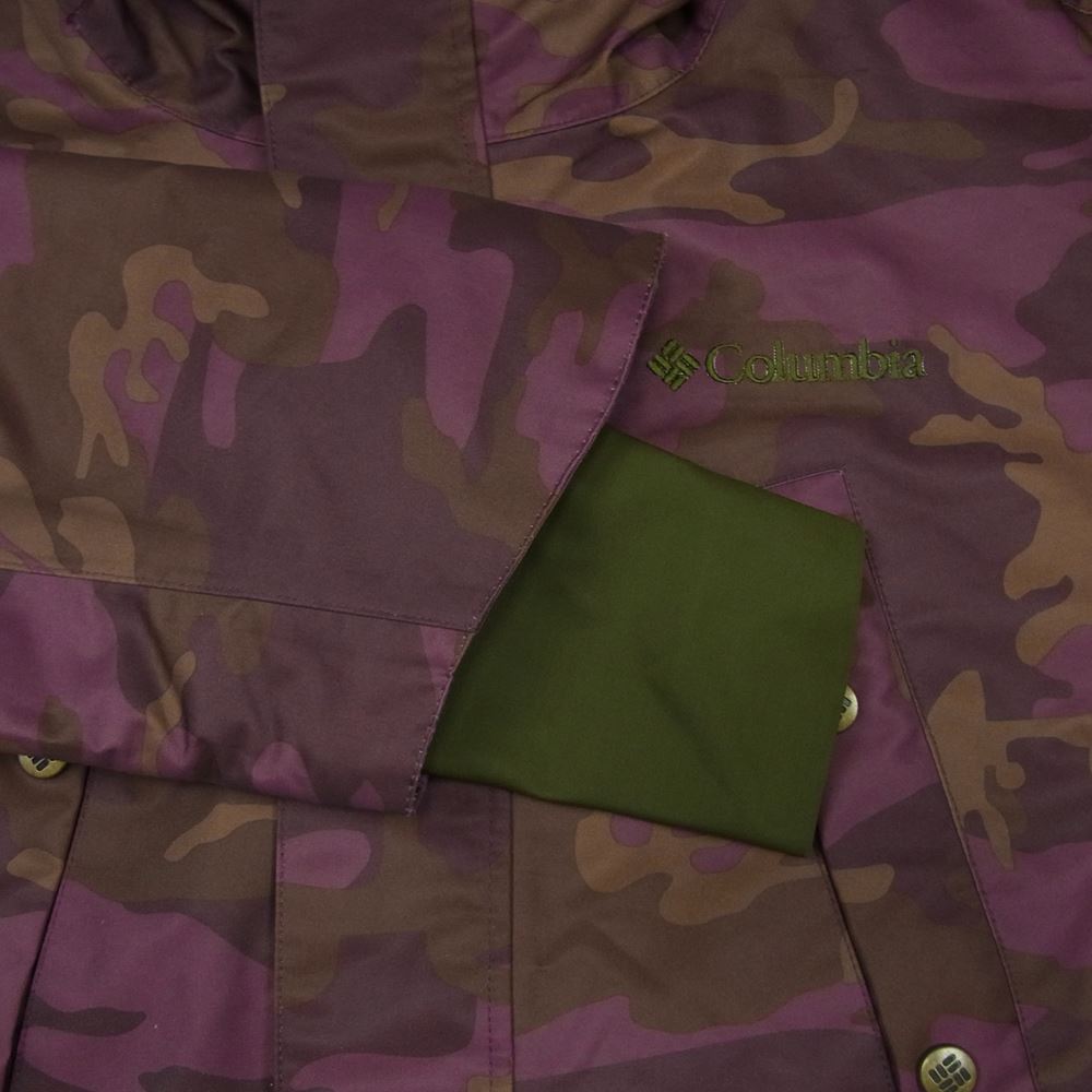 Columbia コロンビア 213 PM3060 OMNI-TECH 迷彩 カモフラ スノボ スノーボード ウエア ジャケット パープル系 カーキ系 XS【中古】