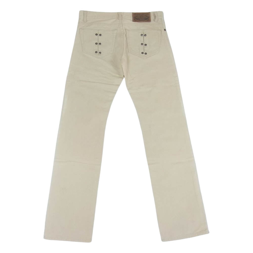 Celt&Cobra ケルト&コブラ 4SP-03 4SP-03 スタッズ ボタンフライ デニム パンツ ベージュ ベージュ系 W30 L34【中古】