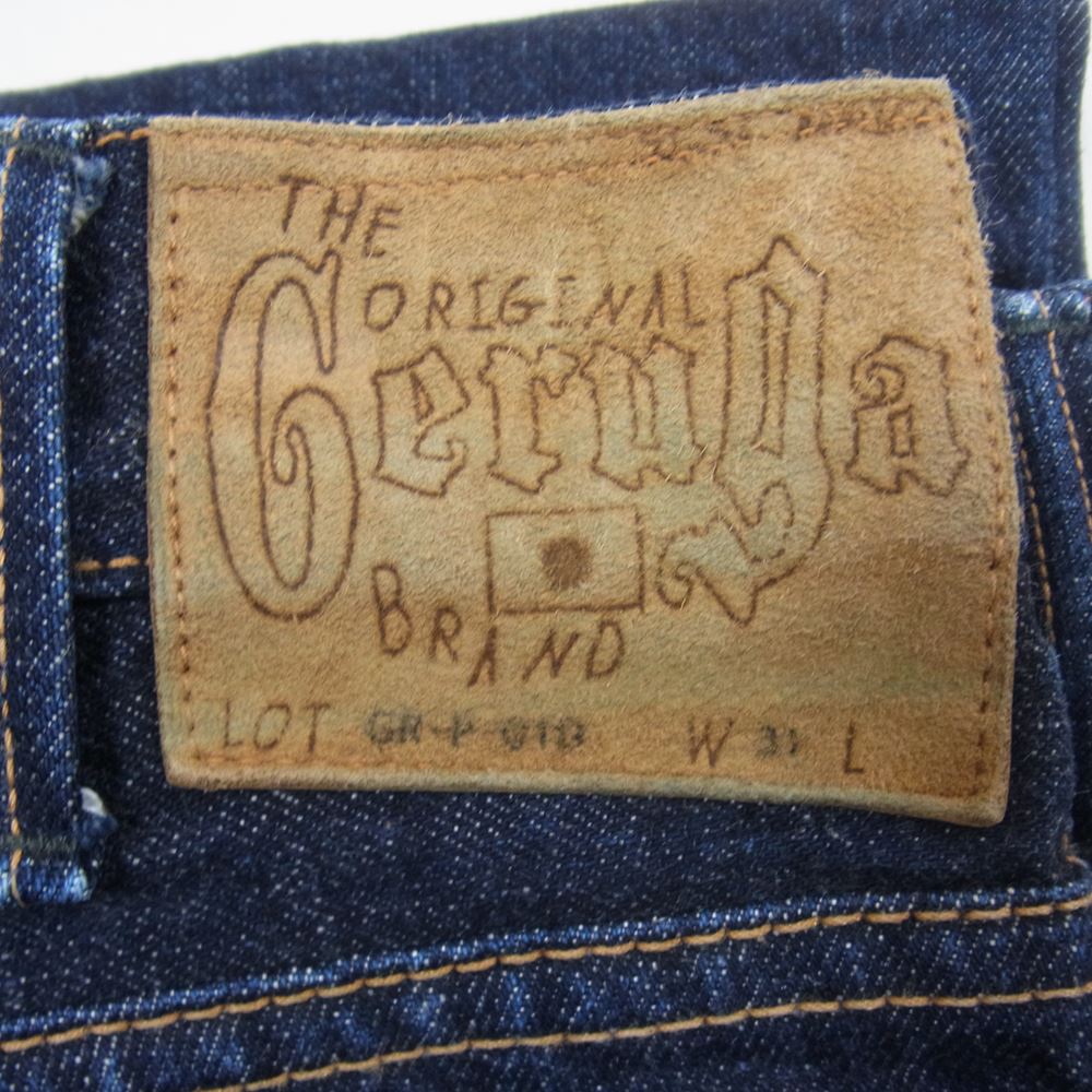 GERUGA ゲルガ GR-P-01D TIGHT STRAIGHT DENIM PANTS リジッド 赤耳 スリム タイト ストレート デニム パンツ ネイビー系 W31【中古】