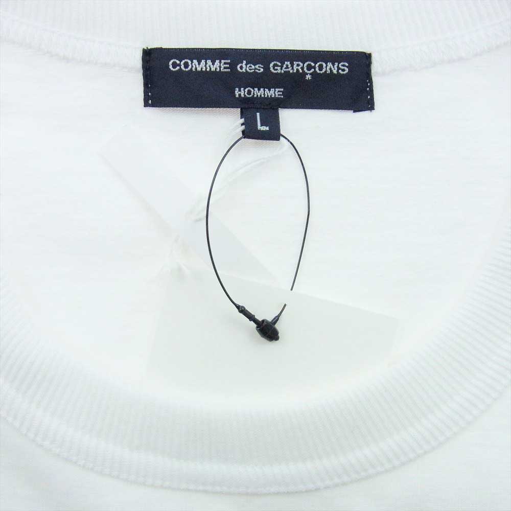 COMME des GARCONS HOMME コムデギャルソンオム AD2021 HI-T002 綿度詰天竺 半袖 Tシャツ 迷彩 ホワイト系 L【新古品】【未使用】【中古】