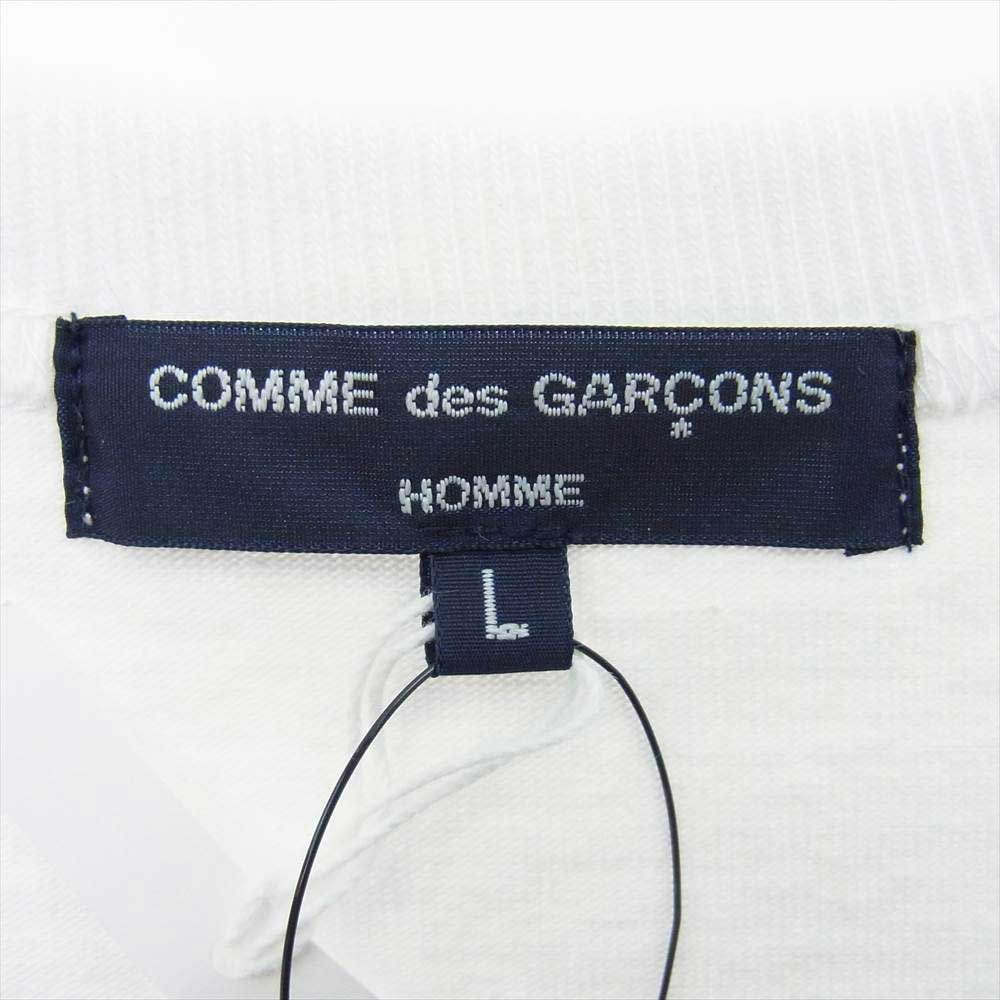 COMME des GARCONS HOMME コムデギャルソンオム AD2021 HI-T002 綿度詰天竺 半袖 Tシャツ 迷彩 ホワイト系 L【新古品】【未使用】【中古】