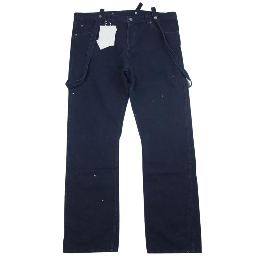 VISVIM ビズビム 22SS 0122105008011 ICT限定 FLUXUS 17 DRY PIQUE ドライ ピケ サスペンダー パンツ ネイビー系 4【中古】