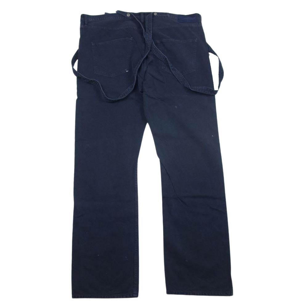 VISVIM ビズビム 22SS 0122105008011 ICT限定 FLUXUS 17 DRY PIQUE ドライ ピケ サスペンダー パンツ ネイビー系 4【中古】