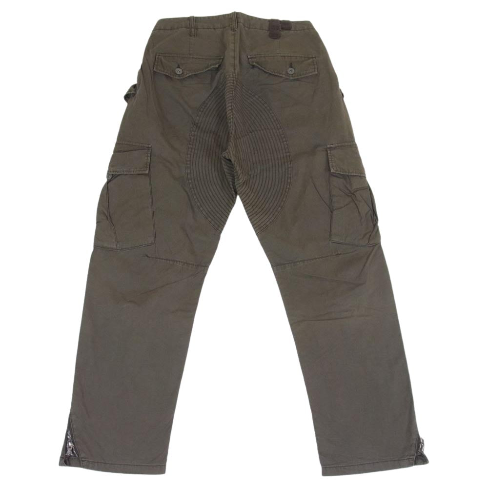 EYEFUNNY アイファニー 日本製 シルバー925 ファスナー ジップ カーゴ パンツ カーキ系 S【中古】