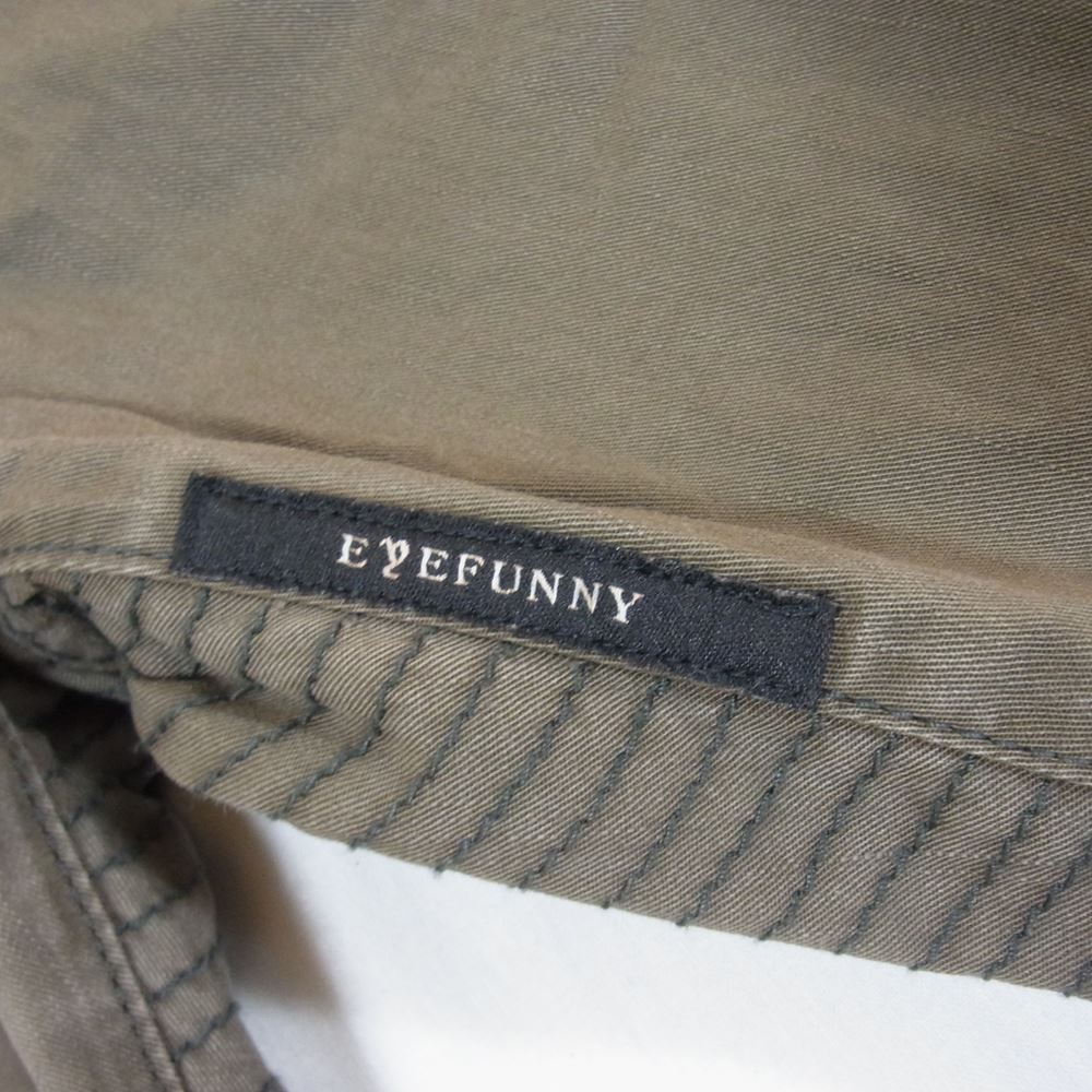 EYEFUNNY アイファニー 日本製 シルバー925 ファスナー ジップ カーゴ パンツ カーキ系 S【中古】