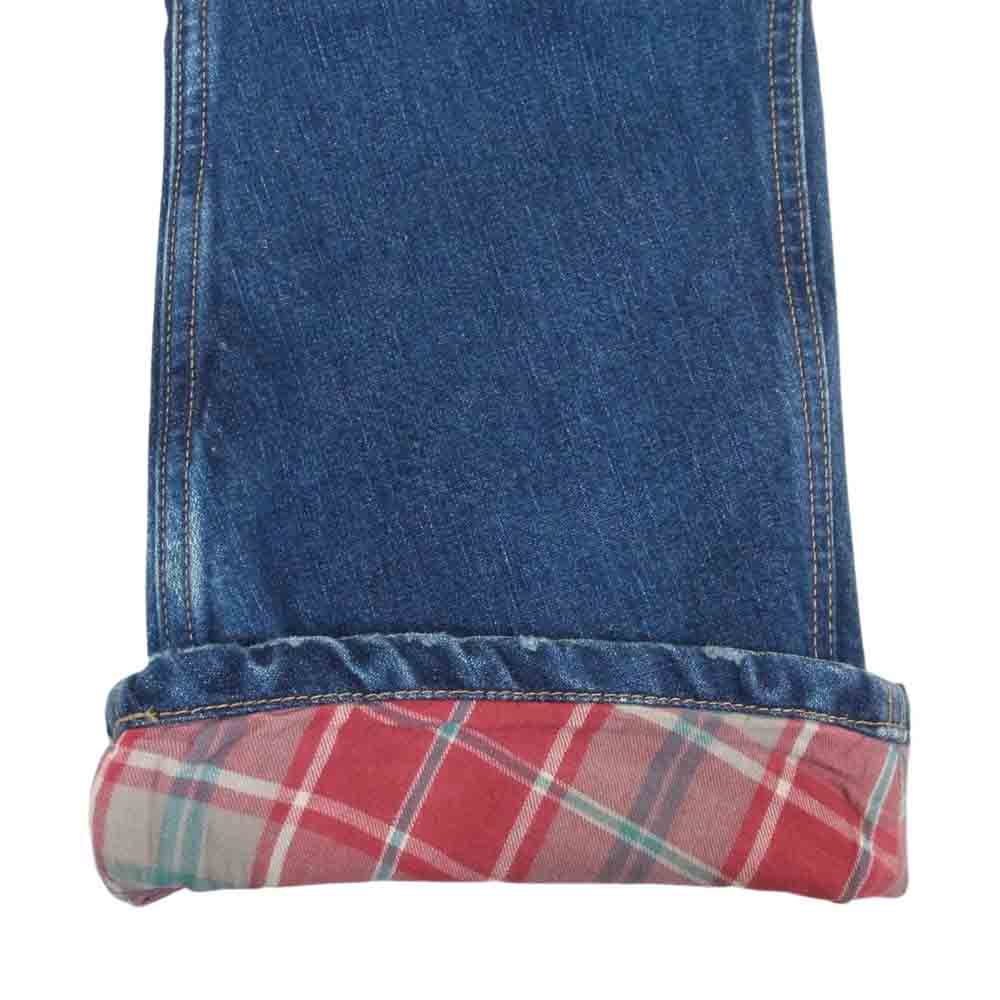 AKM エイケイエム × Wrangler ラングラー S1061 ダメージ加工 デニム パンツ ブルー系 M【中古】