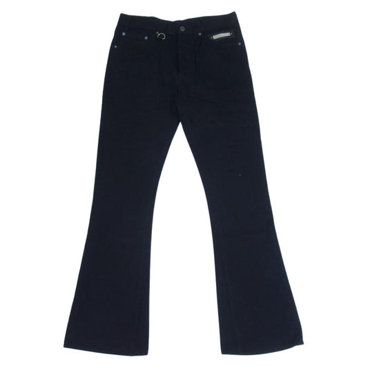 BACKBONE バックボーン 10FWDPL THE BASIS ザ ベイシス ボタンフライ デニム フレア パンツ ブラック ブラック系 S【中古】