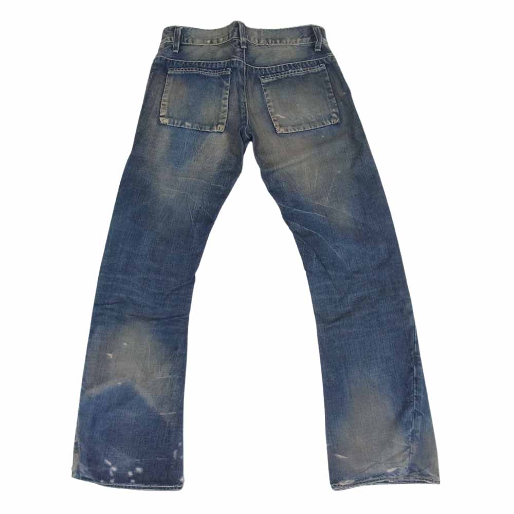 EYEFUNNY アイファニー 日本製 シルバー925 ファスナー USED加工 デニム パンツ ブルー系 M【中古】
