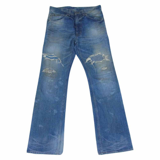 ISAMUKATAYAMA BACKLASH イサムカタヤマバックラッシュ 1133-02 13.5oz  ヴィンテージ加工 ストレート デニム パンツ  ライトブルー系 S【中古】