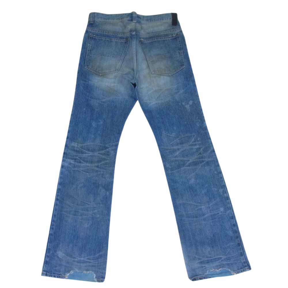 ISAMUKATAYAMA BACKLASH イサムカタヤマバックラッシュ 1133-02 13.5oz  ヴィンテージ加工 ストレート デニム パンツ  ライトブルー系 S【中古】