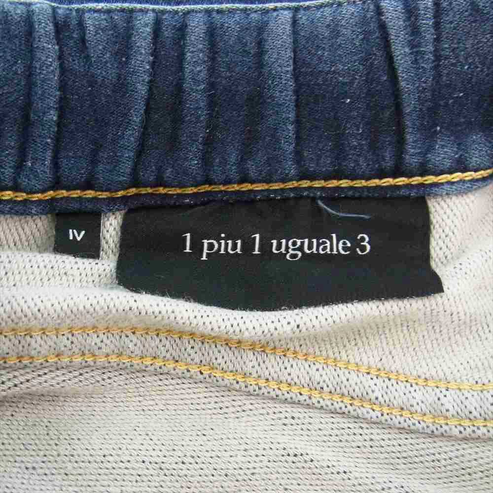 1piu1uguale3 ウノピュウノウグァーレトレ MRP098 SWEAT DENIM RELAX スウェット デニム イージー パンツ インディゴブルー系 IV【中古】