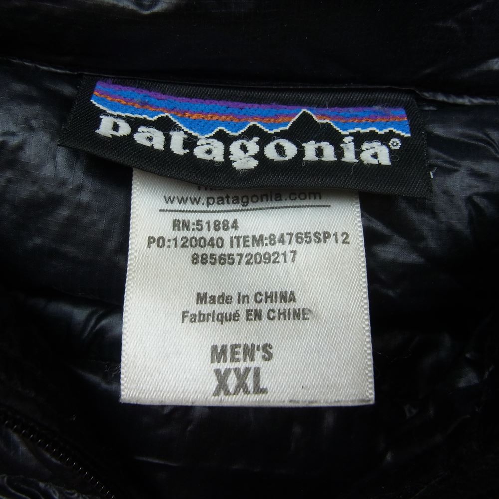 patagonia パタゴニア 12SS 84765 12年製 ULTRALIGHT DOWN HOODY　ウルトラライト ダウン フーディー ジャケット ブラック系 XXL【中古】