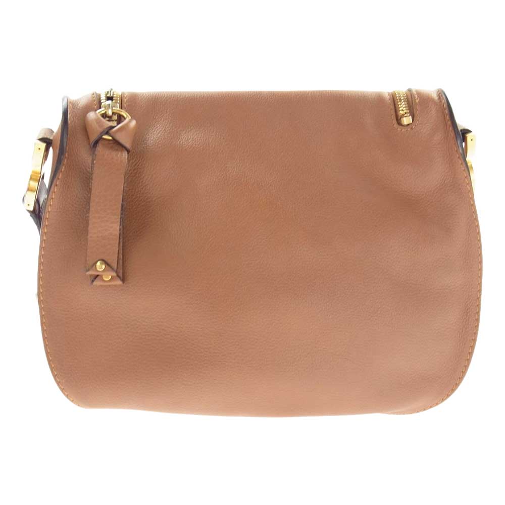 Chloe クロエ マーシー レザー ショルダー バッグ ブラウン系【中古】