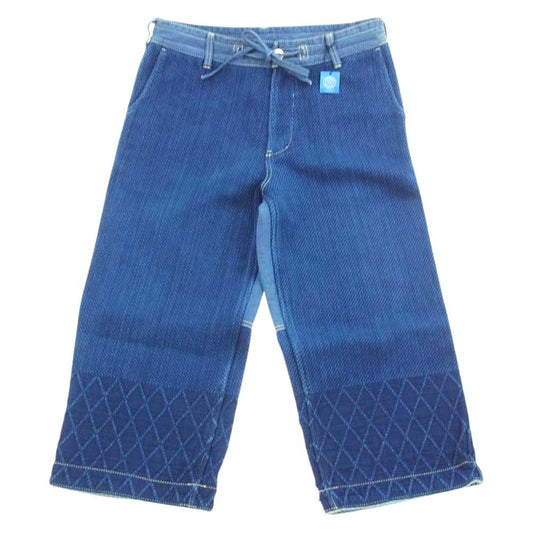 PORTER CLASSIC ポータークラシック PC SASHIKO KENDO PANTS INDIGO BLUE 剣道パンツ トラウザーズ 刺子 インディゴブルー系 M【新古品】【未使用】【中古】