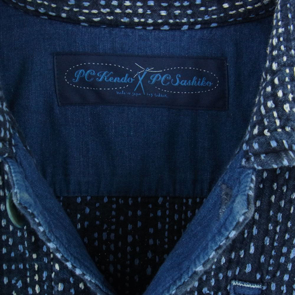 PORTER CLASSIC ポータークラシック PERE TANGUY SASHIKO JACKET BLUE ペール タンギー 刺子 ジャケット ネイビー系 BLUE 3【新古品】【未使用】【中古】
