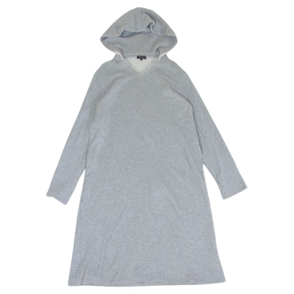 COMME des GARCONS HOMME PLUS コムデギャルソンオムプリュス AD2019 PD-T022 LONG PULLOVER PARKA ラメ加工 ロング プルオーバー パーカー フーディ グレー系 M【中古】