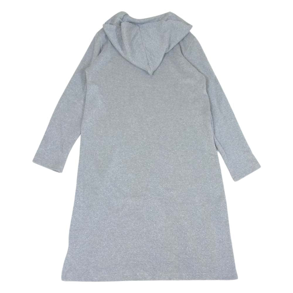 COMME des GARCONS HOMME PLUS コムデギャルソンオムプリュス AD2019 PD-T022 LONG PULLOVER PARKA ラメ加工 ロング プルオーバー パーカー フーディ グレー系 M【中古】