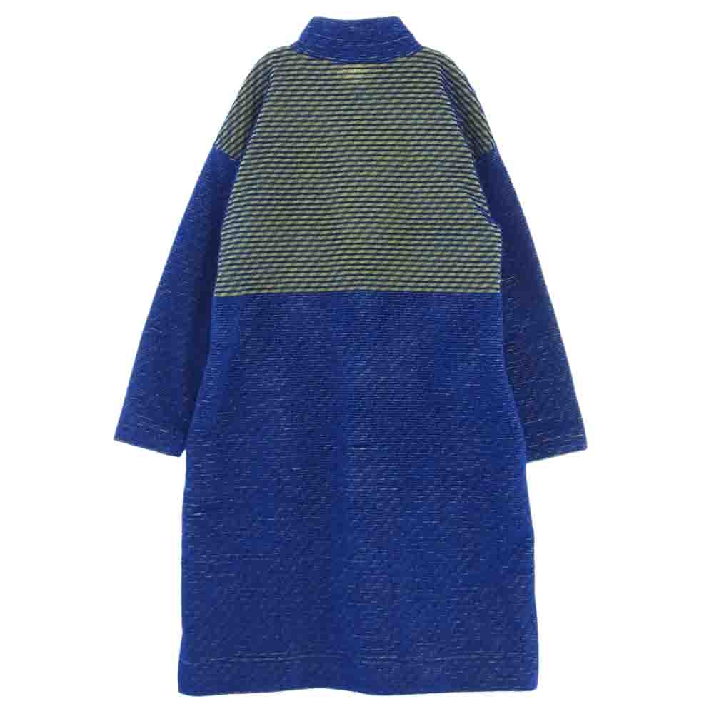 ISSEY MIYAKE イッセイミヤケ IM64FH500  ハイネック ボーダー 切替 ワンピース ブルー系 イエロー系 3【中古】