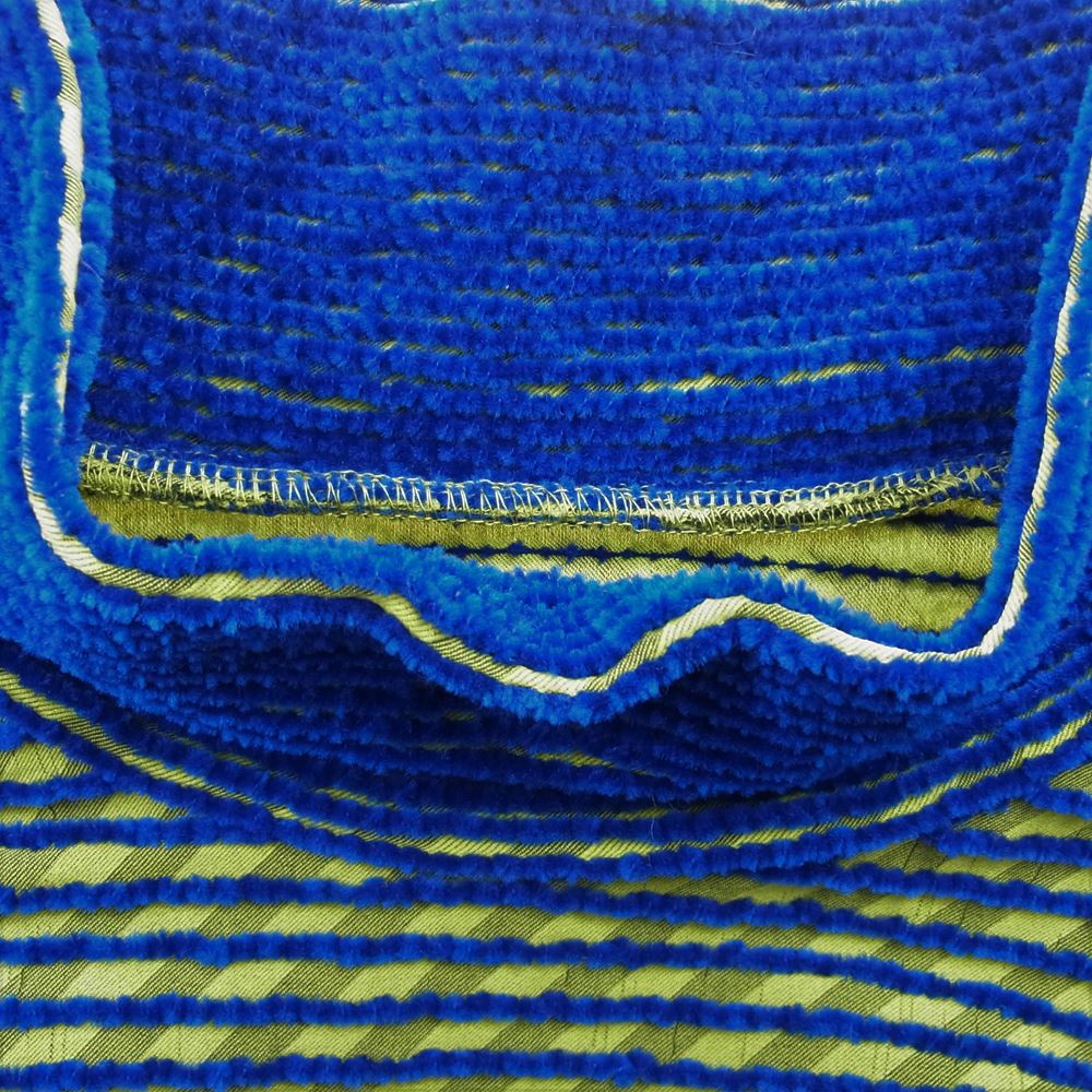 ISSEY MIYAKE イッセイミヤケ IM64FH500  ハイネック ボーダー 切替 ワンピース ブルー系 イエロー系 3【中古】