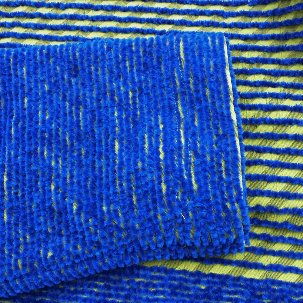 ISSEY MIYAKE イッセイミヤケ IM64FH500  ハイネック ボーダー 切替 ワンピース ブルー系 イエロー系 3【中古】