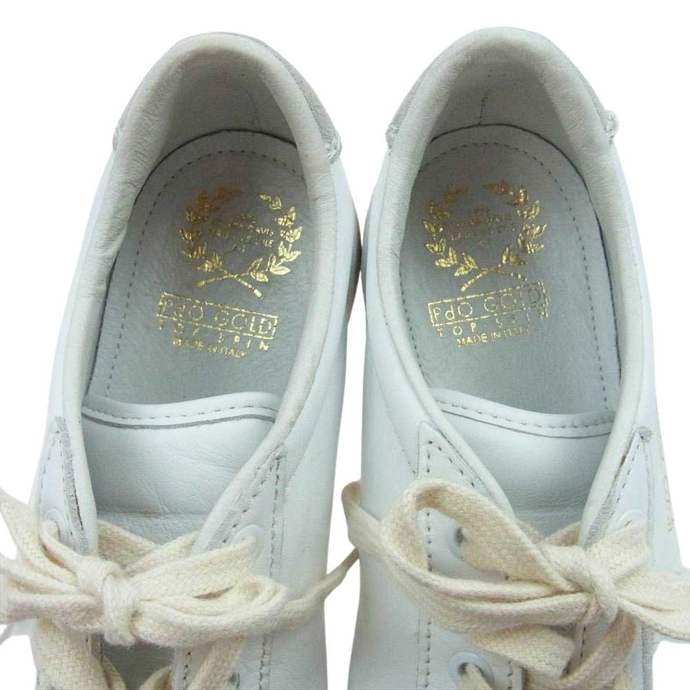 パントフォラドーロ Pdo GOLD トレイナー スニーカー  ホワイト系 25.0cm【中古】