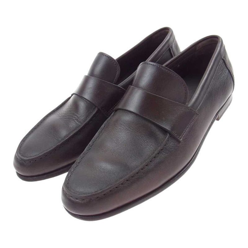 Santoni サントーニ LOAFER ローファーシューズ 革靴  ダークブラウン系 26.0cm【中古】