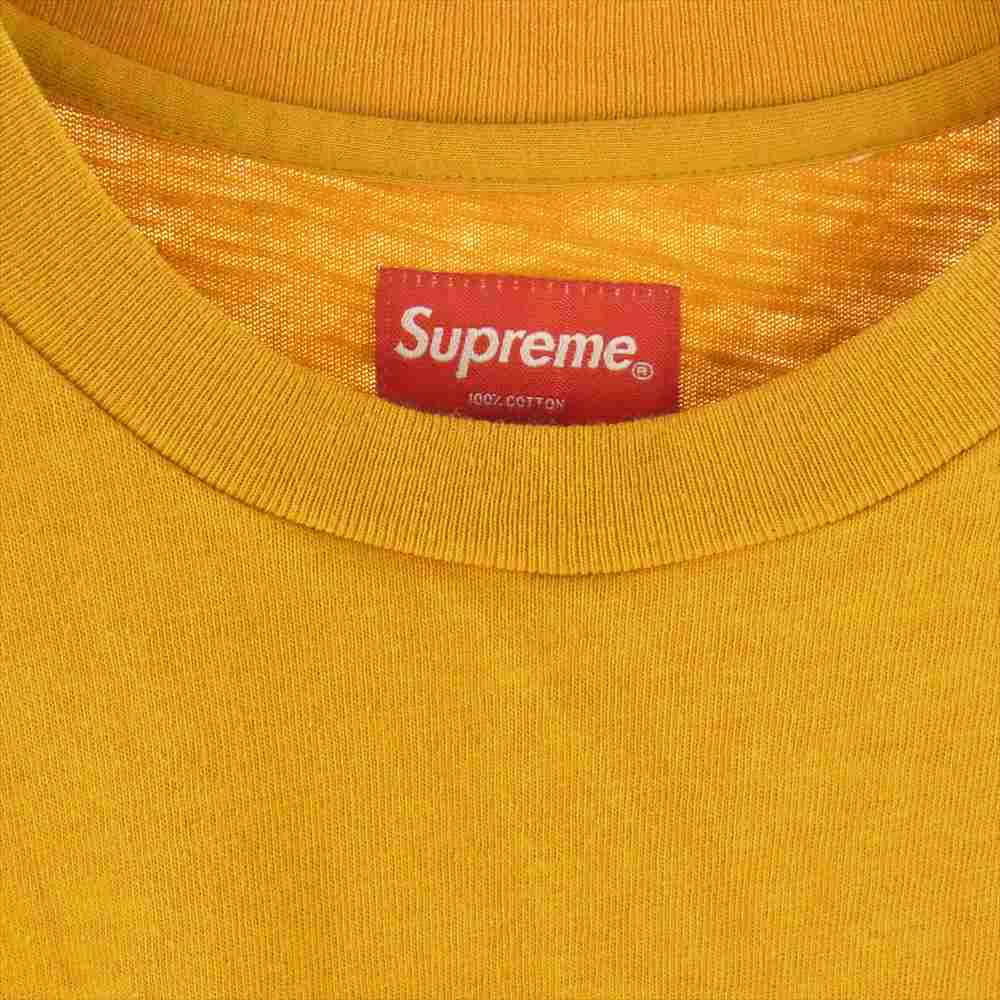 Supreme シュプリーム Pocket L/S TEE 長袖 Tシャツ カットソー  イエロー系 M【中古】