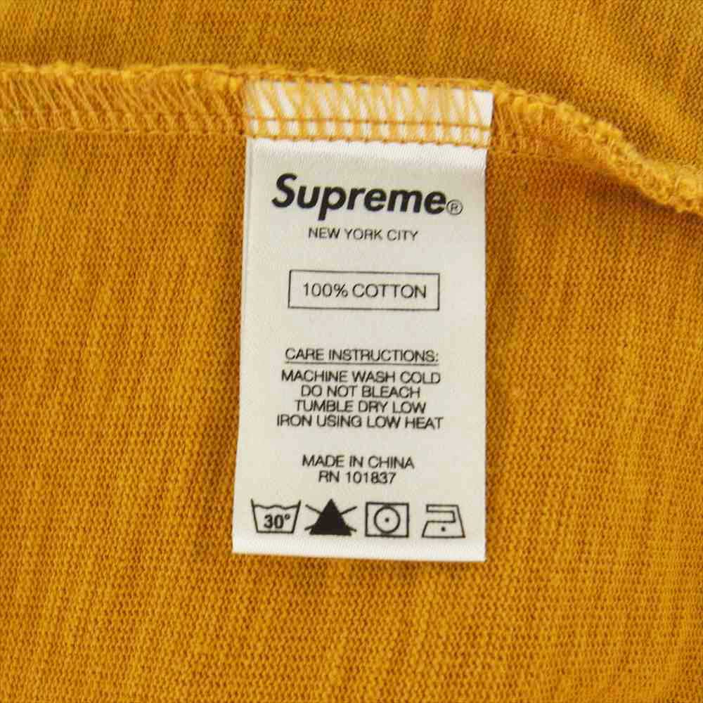 Supreme シュプリーム Pocket L/S TEE 長袖 Tシャツ カットソー  イエロー系 M【中古】