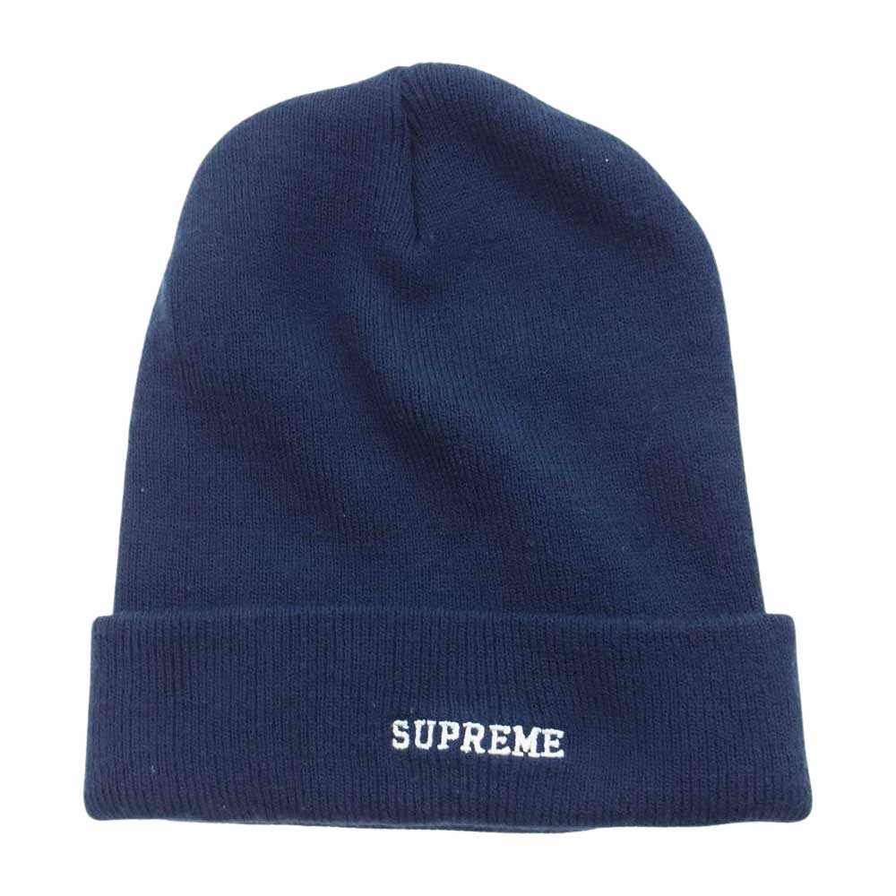 Supreme シュプリーム 18AW AT0107-410 NIKE ナイキ Beanie ロゴ ビーニー ニット帽 ネイビー系【中古】