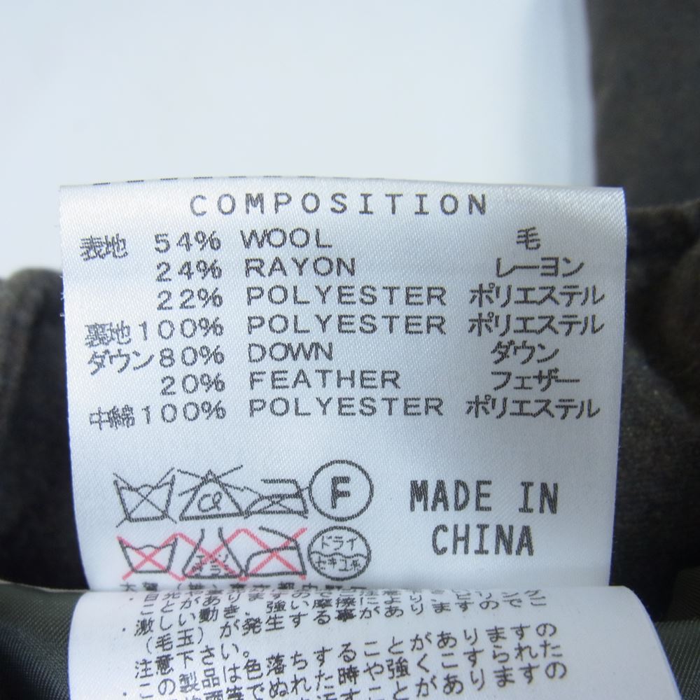 KATHARINE HAMNETT キャサリン・ハムネット 937G5107 ウール レーヨン混 ダウンジャケット カーキ系 M【中古】