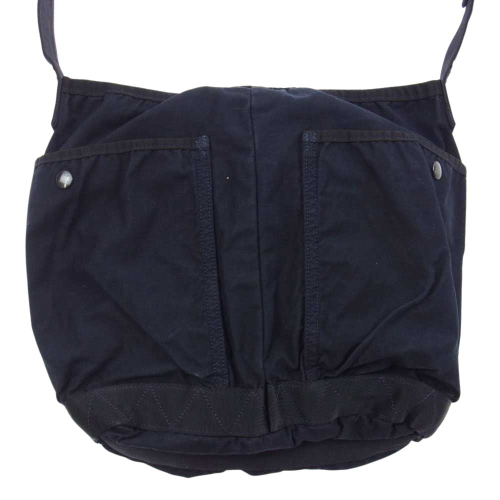 PORTER ポーター CRAG TOTE BAG 裏地ナイロン キャンバス ショルダーバッグ ダークネイビー系【中古】