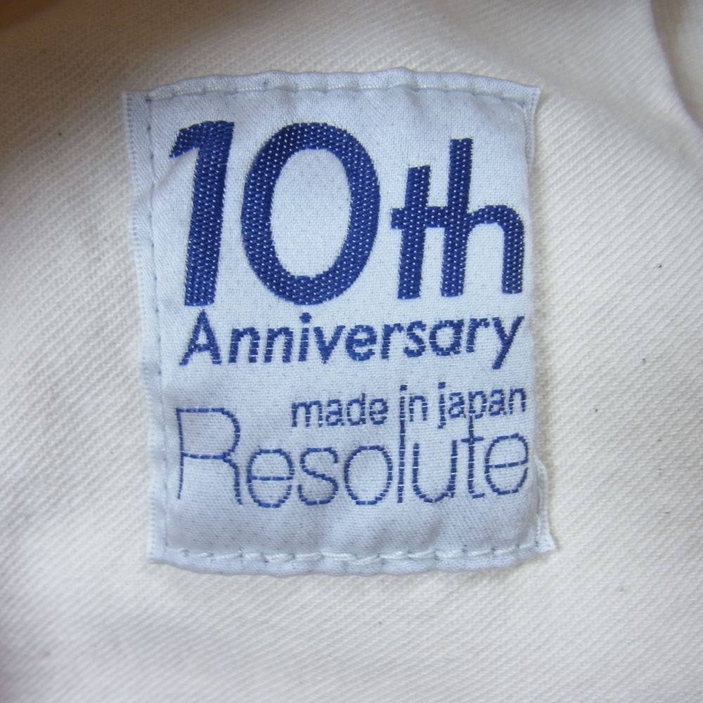 RESOLUTE リゾルト 712 ジップフライ 5ポケット 10th 10周年 ストレート デニムパンツ ジーンズ ホワイト系 28【中古】