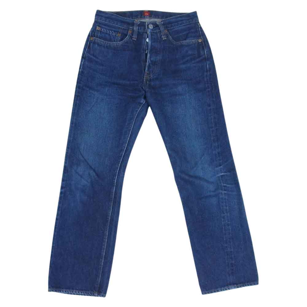 RESOLUTE リゾルト 710 ボタンフライ 5ポケット ストレート デニムパンツ ジーンズ インディゴブルー系 28【中古】