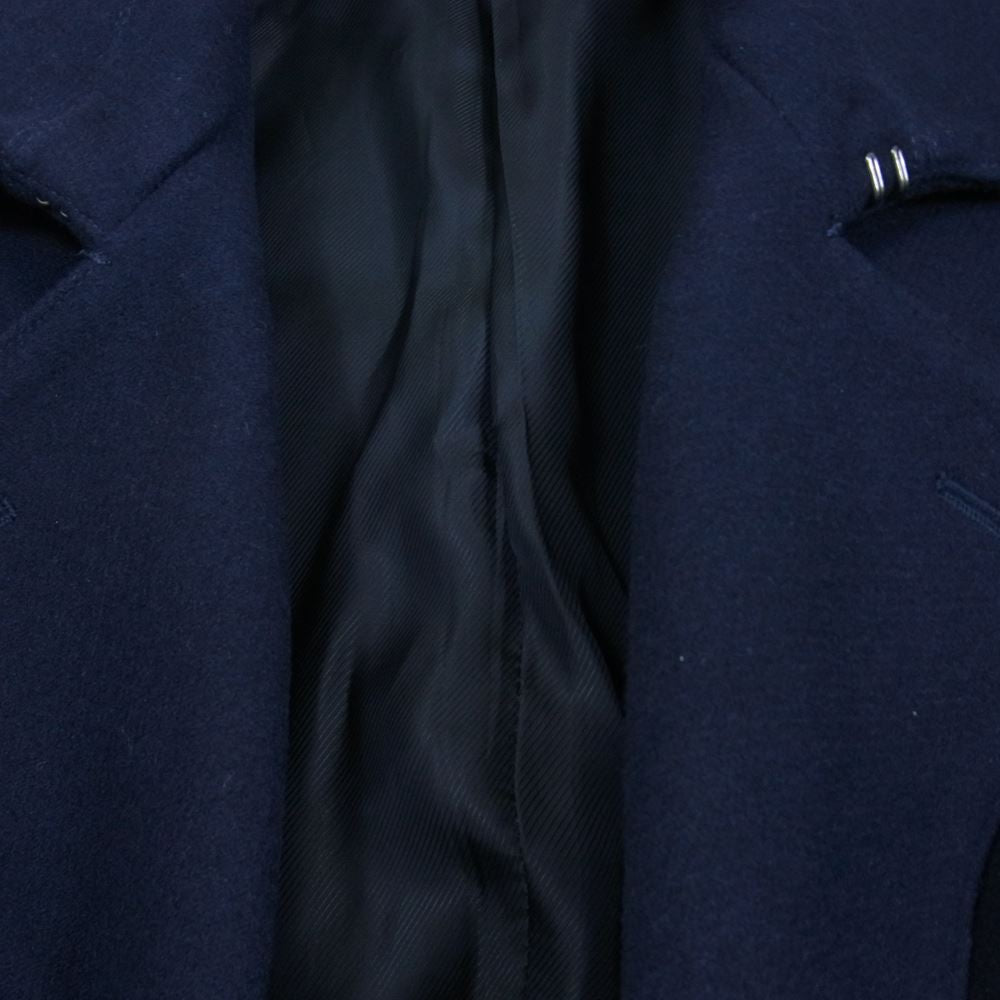 EDIFICE エディフィス 17-020-320-2008-3-0 Belesto ベレスト ウール100％ ダブルブレスト ジャケット ハーフコート ネイビー系 42【中古】